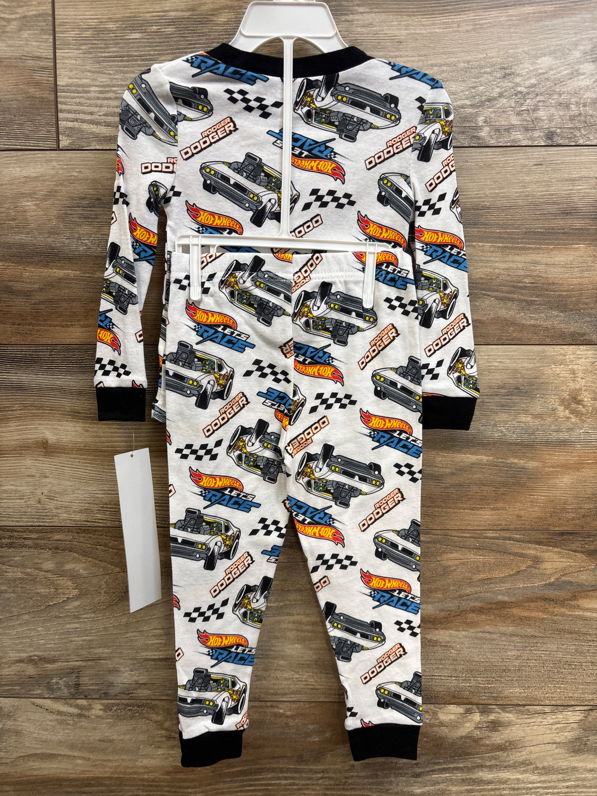 NEW Hot Wheels 2pc Pajama Set White sz 3T