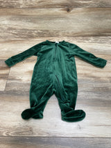 Old Navy Velour Sleeper Green sz 0-3m