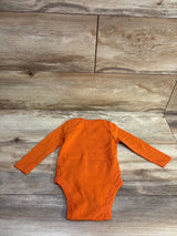 Old Navy Little Pumpkin Long Sleeve Bodysuit Orange sz 6-12m