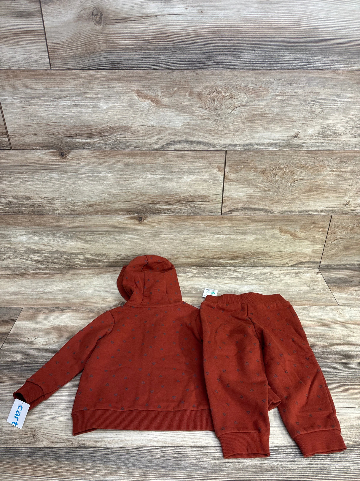 NEW Carter's Shape Print Full Zip Jacket Set Brown sz 18m