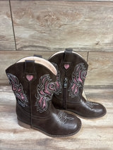 Motasha Square Toe Glitter Cowgirl Boots Brown sz 13c