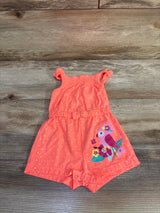 Polka Dot Shortie Romper Coral sz 3-6m