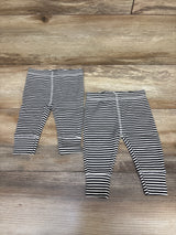 Gerber 2pk Pants Striped White sz 0-3m