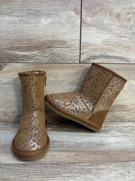 Harper Canyon Leopard Print Fur Boots Brown sz 8c - Me n Mommy To Be