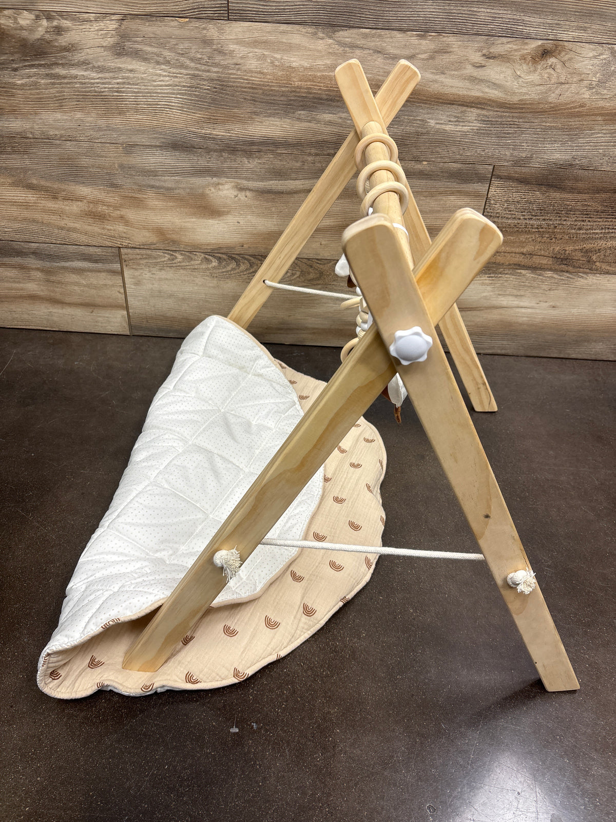 Avrsol Wooden Baby Play Gym with Mat