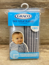 NEW Graco 2pk Fitted Playard Sheets - Stripes