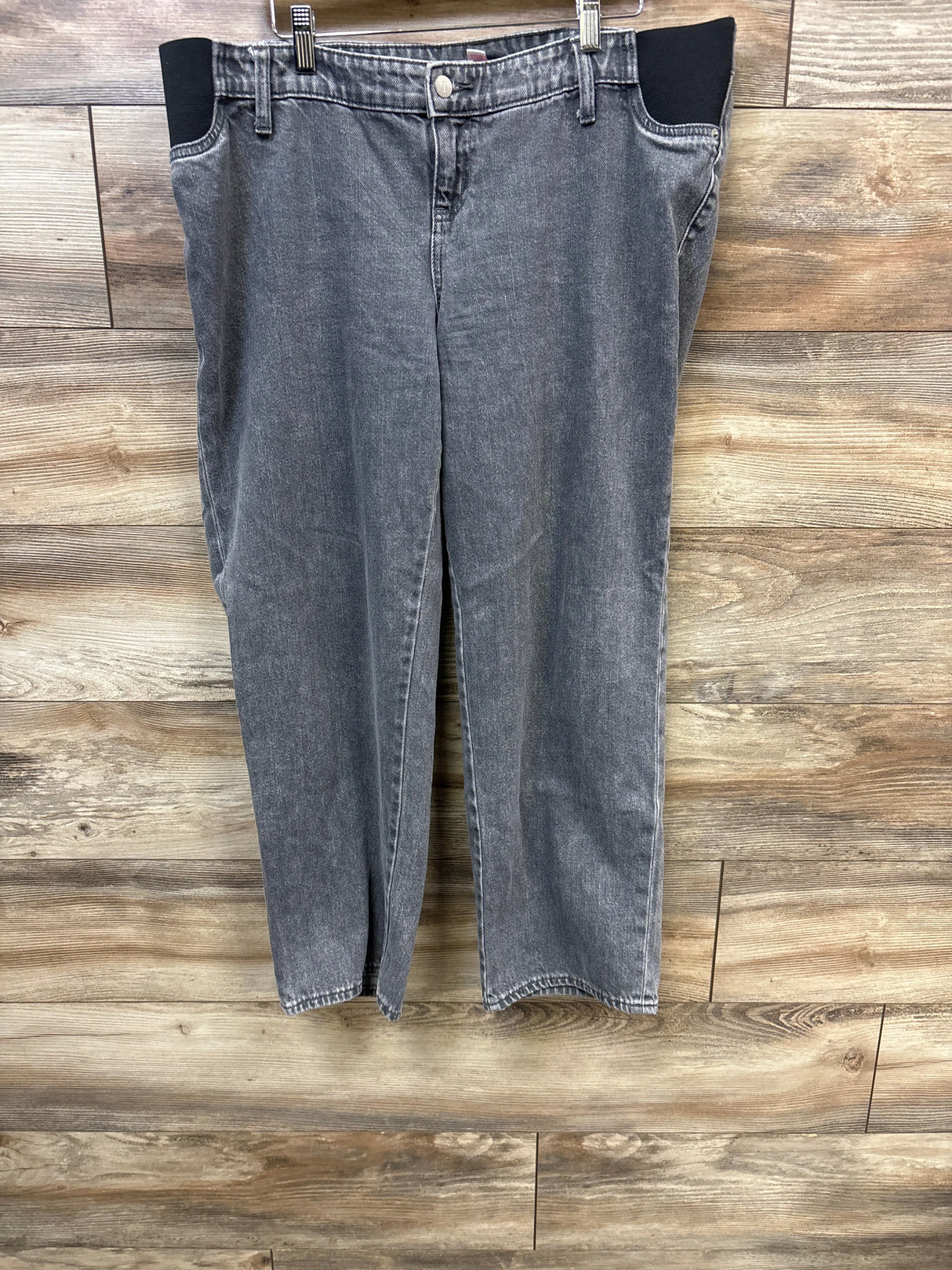 Isabel Maternity Side Panel Relaxed Straight Jeans Grey sz Large