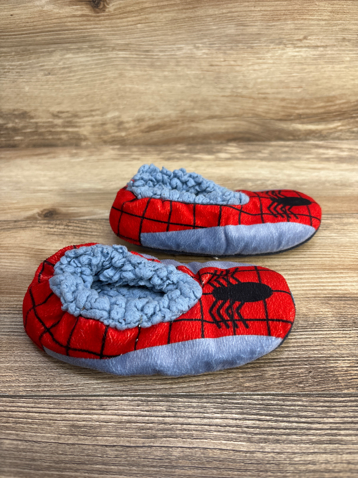 Marvel Spiderman Plush Slippers sz 7/8c