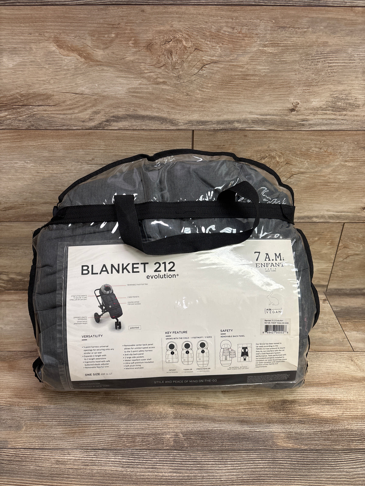 NEW 7AM Enfant Blanket 212 Evolution Stroller & Car Seat Footmuff Grey sz 6m-4T