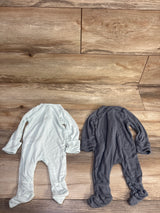 Cloud Island 2pk So Very Soft Modal Blend Romper Green sz Newborn