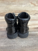 Wonder Nation Patent Leather Combat Boots Black sz 3c