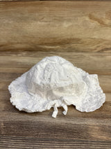 Toby Eyelet Bucket Hat White sz 0-12m