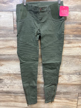 NEW Isabel Maternity Side Panel Utility Jeggings Olive Green sz 0/XS