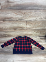 Janie & Jack The Holiday Tartan Sweater in Dark Marine sz 5