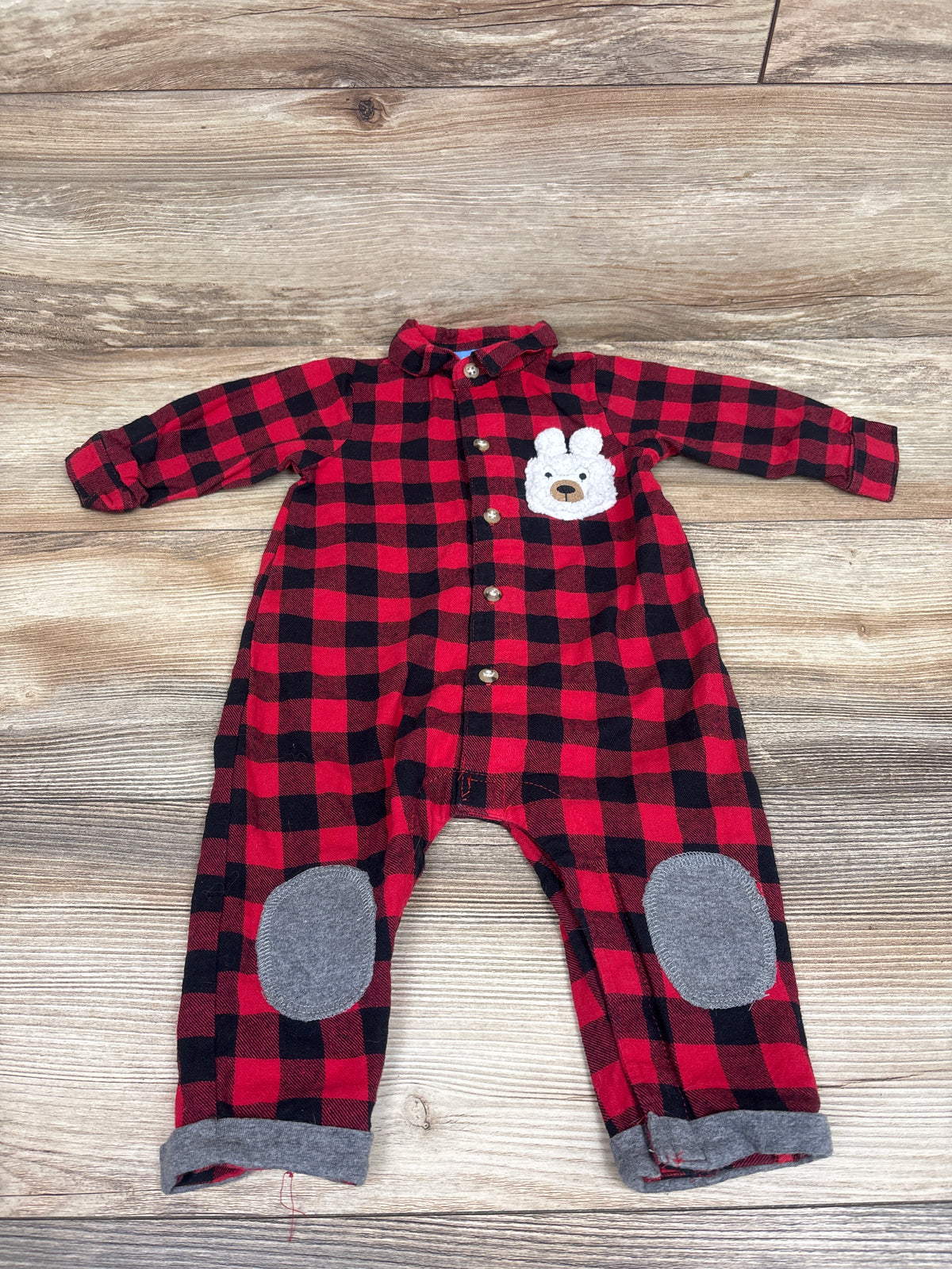 Goodlad Plaid Button-Up Coverall Red sz 9m