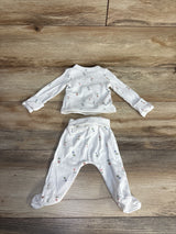 Just One You 2pc Floral Kimono Shirt Set White sz Newborn