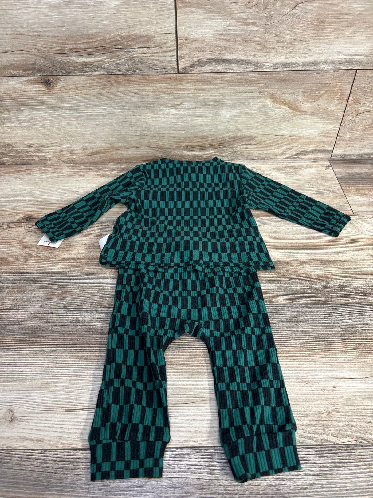 NEW Cat & Jack 2pc Ribbed Shirt & Pants Set Green sz 6-9m