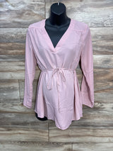 Motherhood Maternity Long Sleeve Blouse Pink sz Small - Me n Mommy To Be