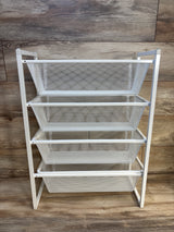 IKEA JONAXEL Metal Storage Baskets, White 4-Teir