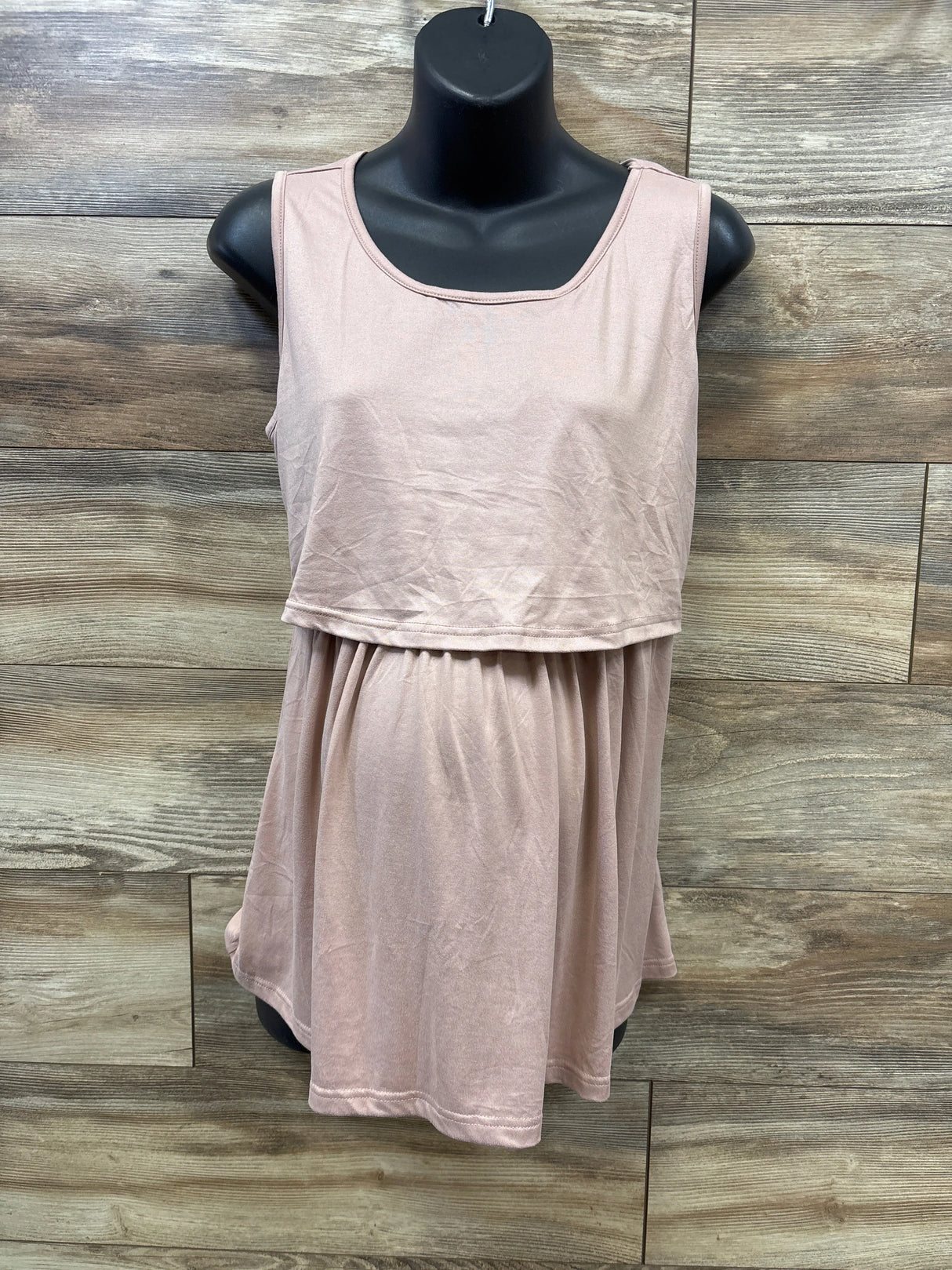 Ekouaer Maternity Tank Nursing Top Rose Gold sz Small