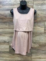 Ekouaer Maternity Tank Nursing Top Rose Gold sz Small