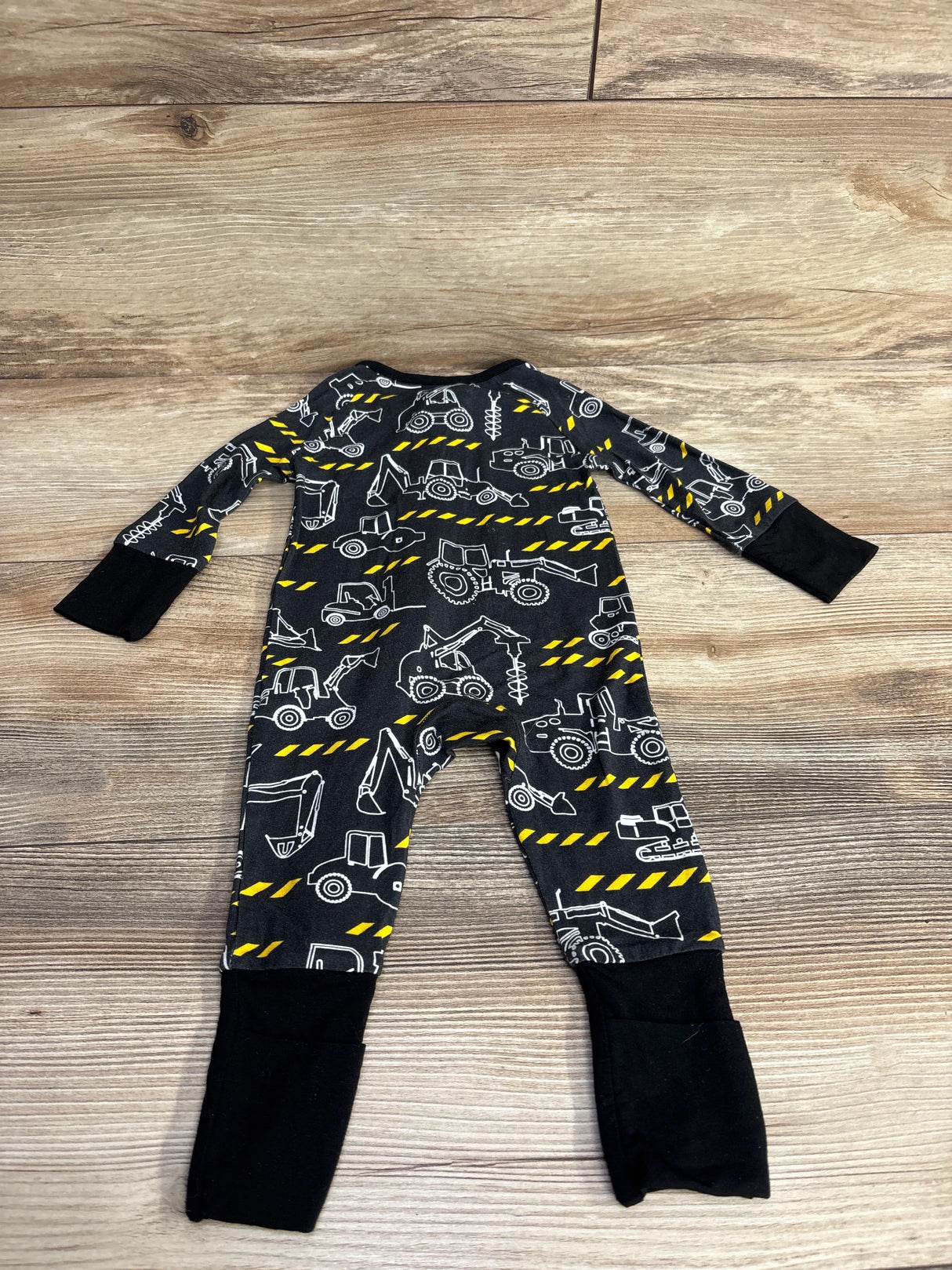 Bamboo Construction Print Sleeper Black sz 0-3m