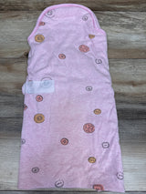 Knirose Premium Soft Cotton Baby Swaddle Blanket in Button Peach Pink sz 3-6m