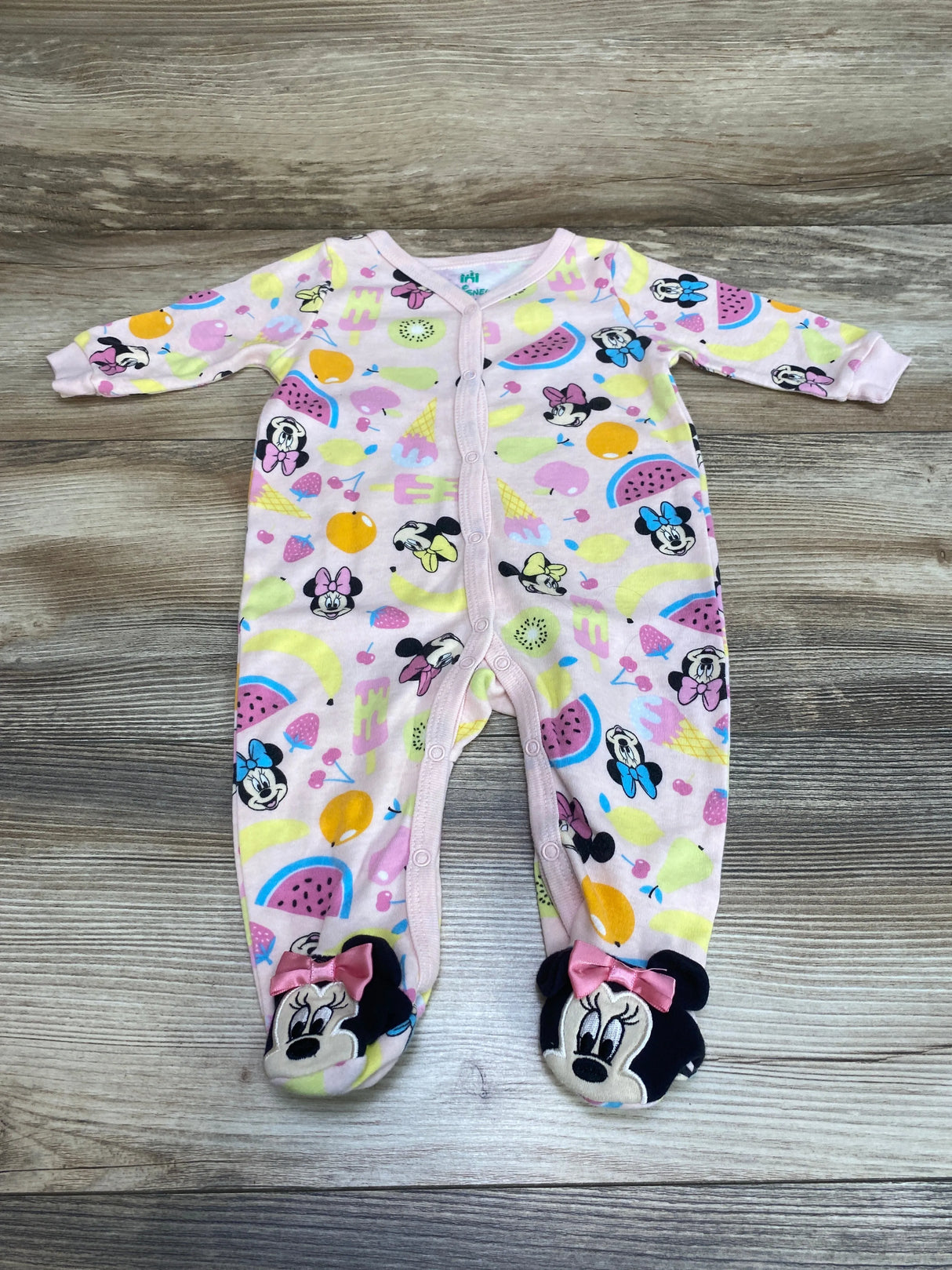 Disney Baby Minnie Mouse Sleeper Pink sz 3-6m