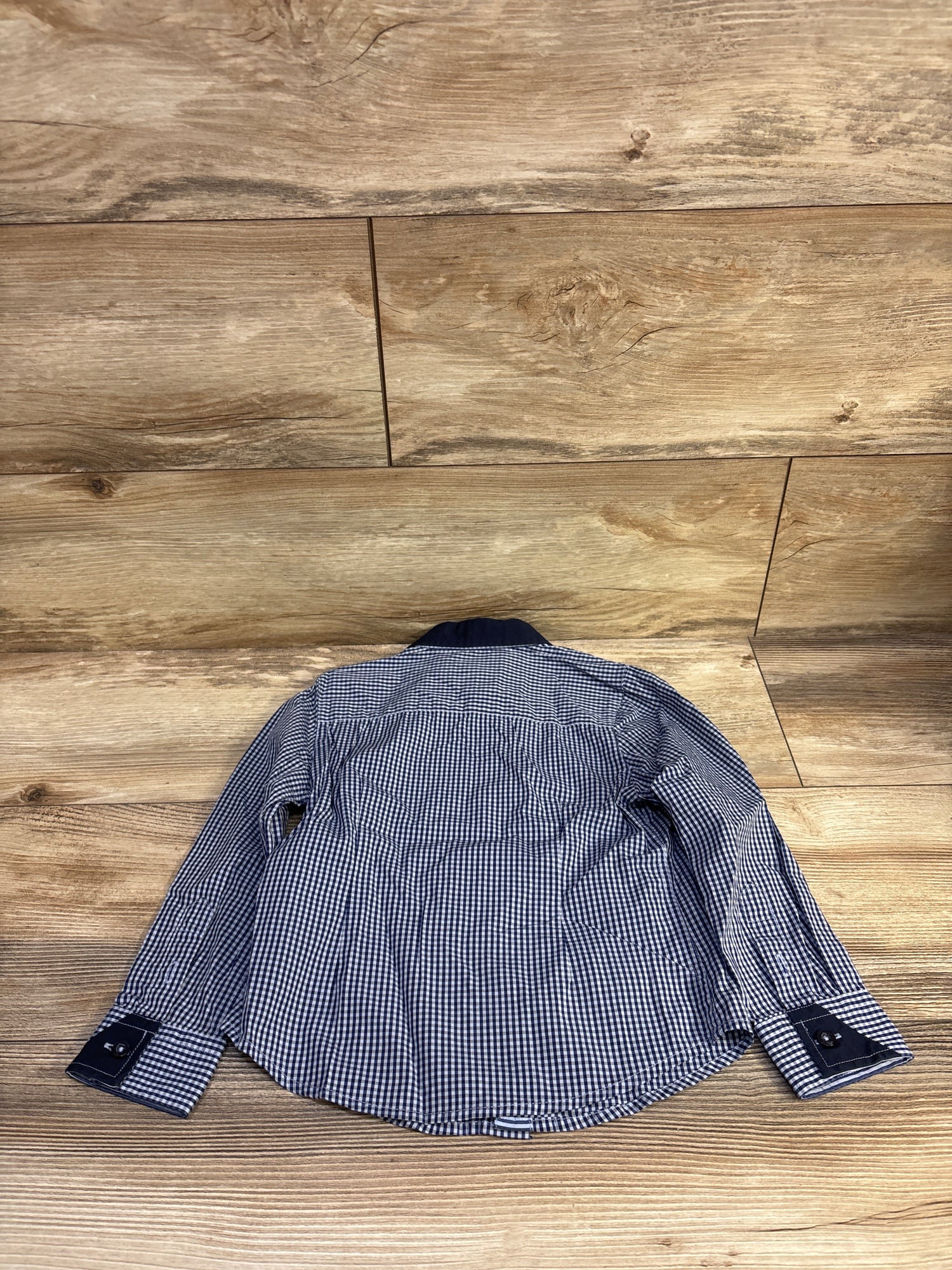 Armani Junior Long Sleeve Button-Up Shirt Blue sz 3T