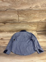 Armani Junior Long Sleeve Button-Up Shirt Blue sz 3T
