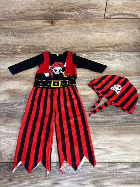 3pc Pirate Bodysuit + Pants + Hat Set Black sz 3-6m - Me n Mommy To Be