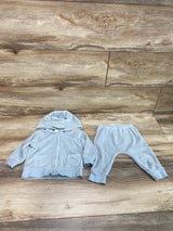 Carter's 2pc Terry Cloth Hoodie & Pants Blue sz 6m