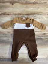 Color Block Pocket Coverall Carmel sz 3-6m