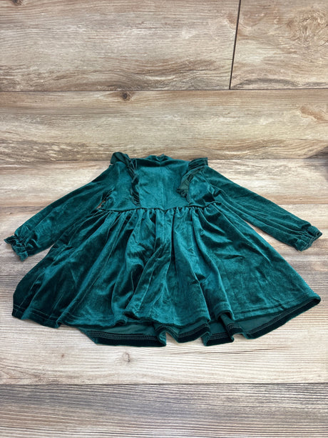Shein Velvet Ruffle Dress Green sz 18-24m - Me n Mommy To Be