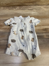 Baby Berry Zipper Shortie Romper Grey sz 0-3m