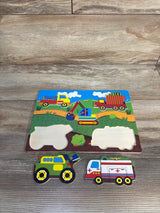 Greenbrier Real Wood Toys Vehicle Puzzle 5pc