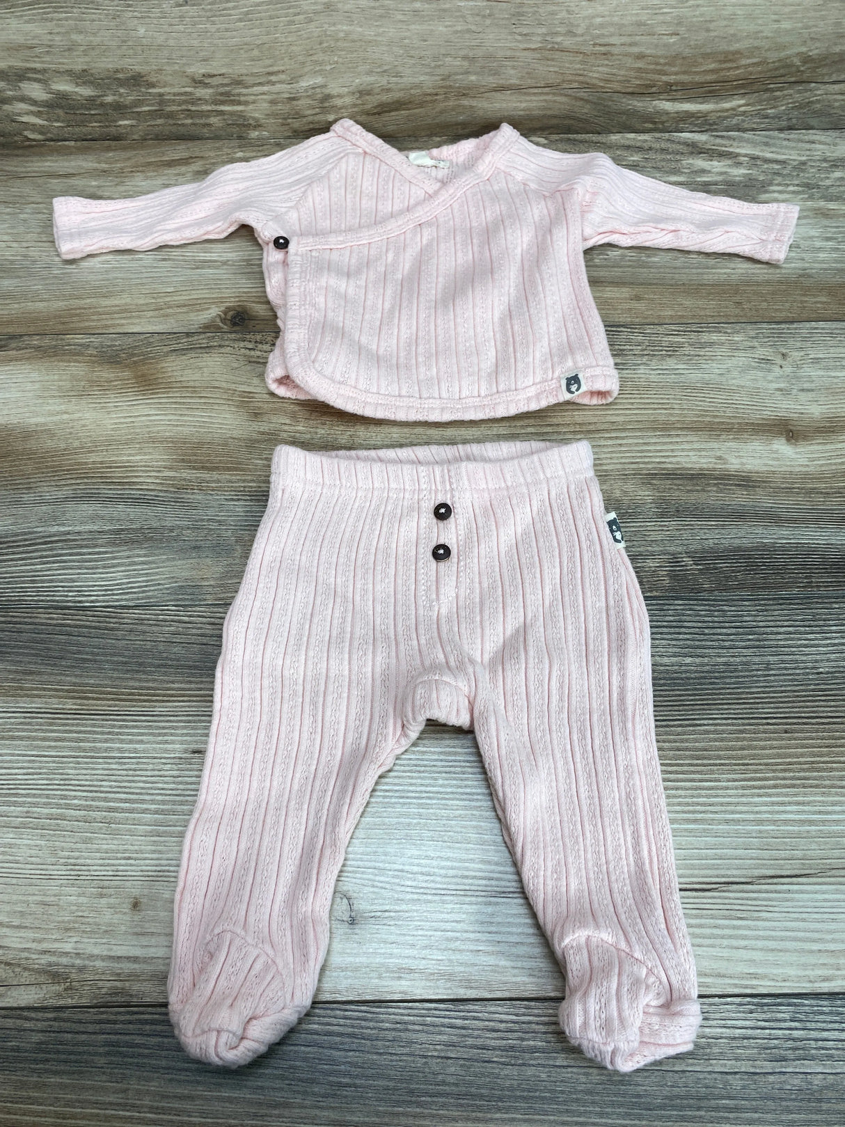 Rabbit+ Bear Kimono Shirt & Pants Pink sz 0-3m