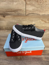 NEW Cat & Jack Lucian Double Zipper Sneakers Grey sz 13c