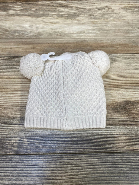 NEW NYGB 2pc Knit Pom Pom Beanie & Mittens sz 0-6M