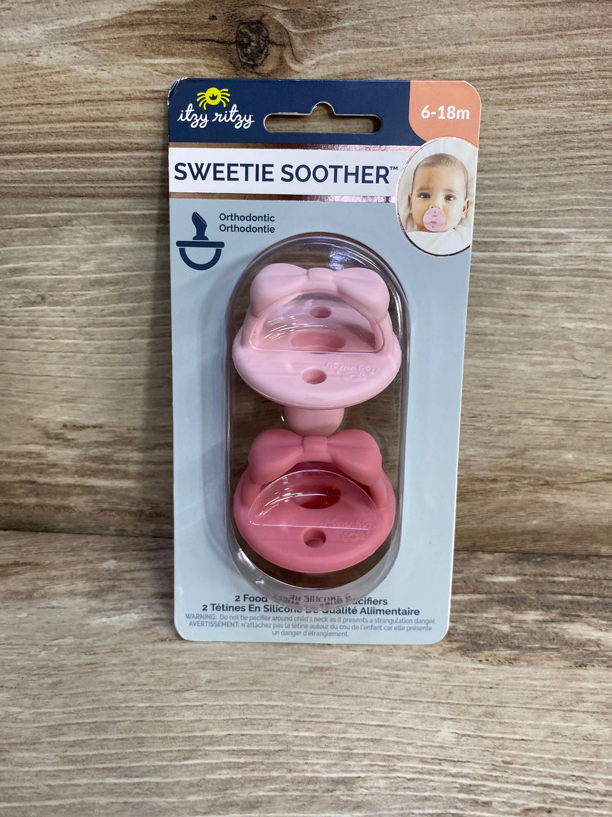 NEW Itzy Ritzy Silicone Sweetie Soother Pacifiers in Ballet Slipper & Primrose 6-18m