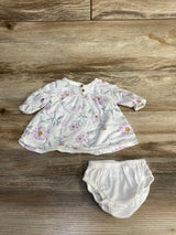 Carter's 2pc Floral Dress & Bloomers White sz Newborn
