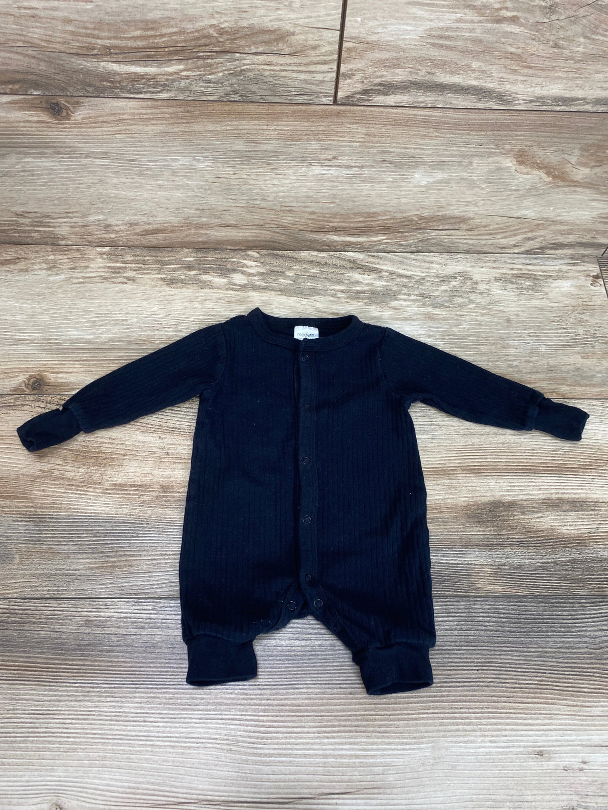 Modern Moments Ribbed Coverall Black sz Newborn