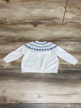 Cat & Jack Fair Isle Sweater White sz 12m