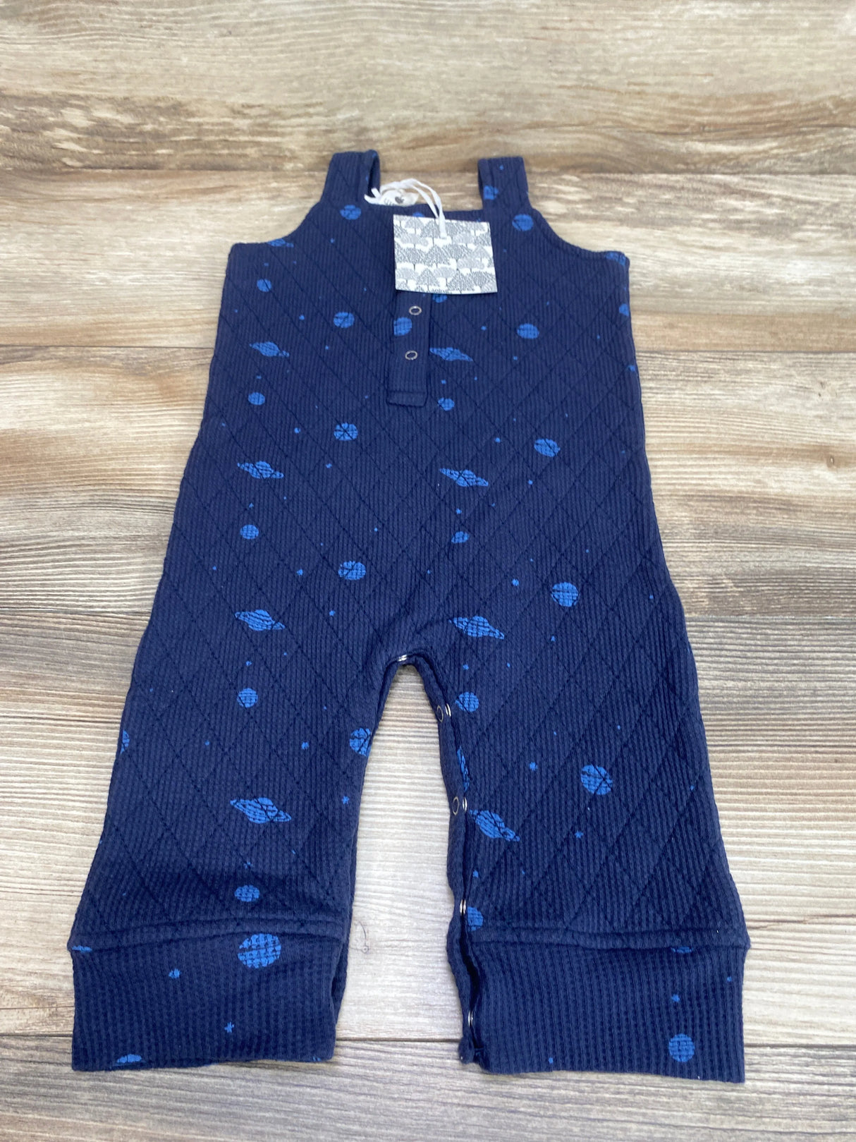 NEW Kate Quinn Quilted Space Overall Blue sz 6-12m