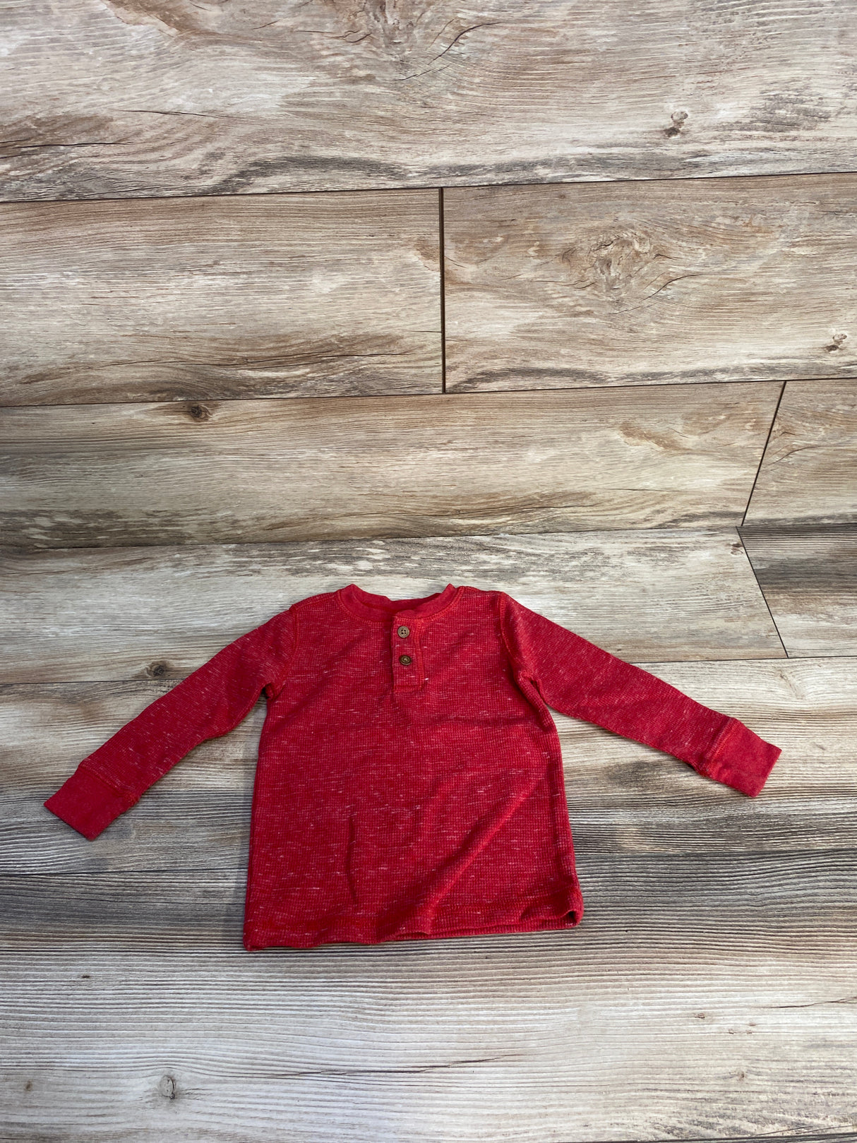 Jumping Beans Thermal Henley Shirt Red sz 18m