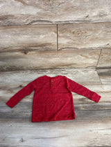 Jumping Beans Thermal Henley Shirt Red sz 18m
