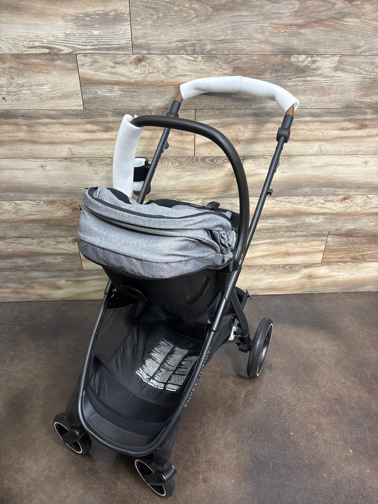NEW Evenflo Shyft Intuiti Travel System with Revolve180 LiteMax NXT Car Seat, Fossil Gray