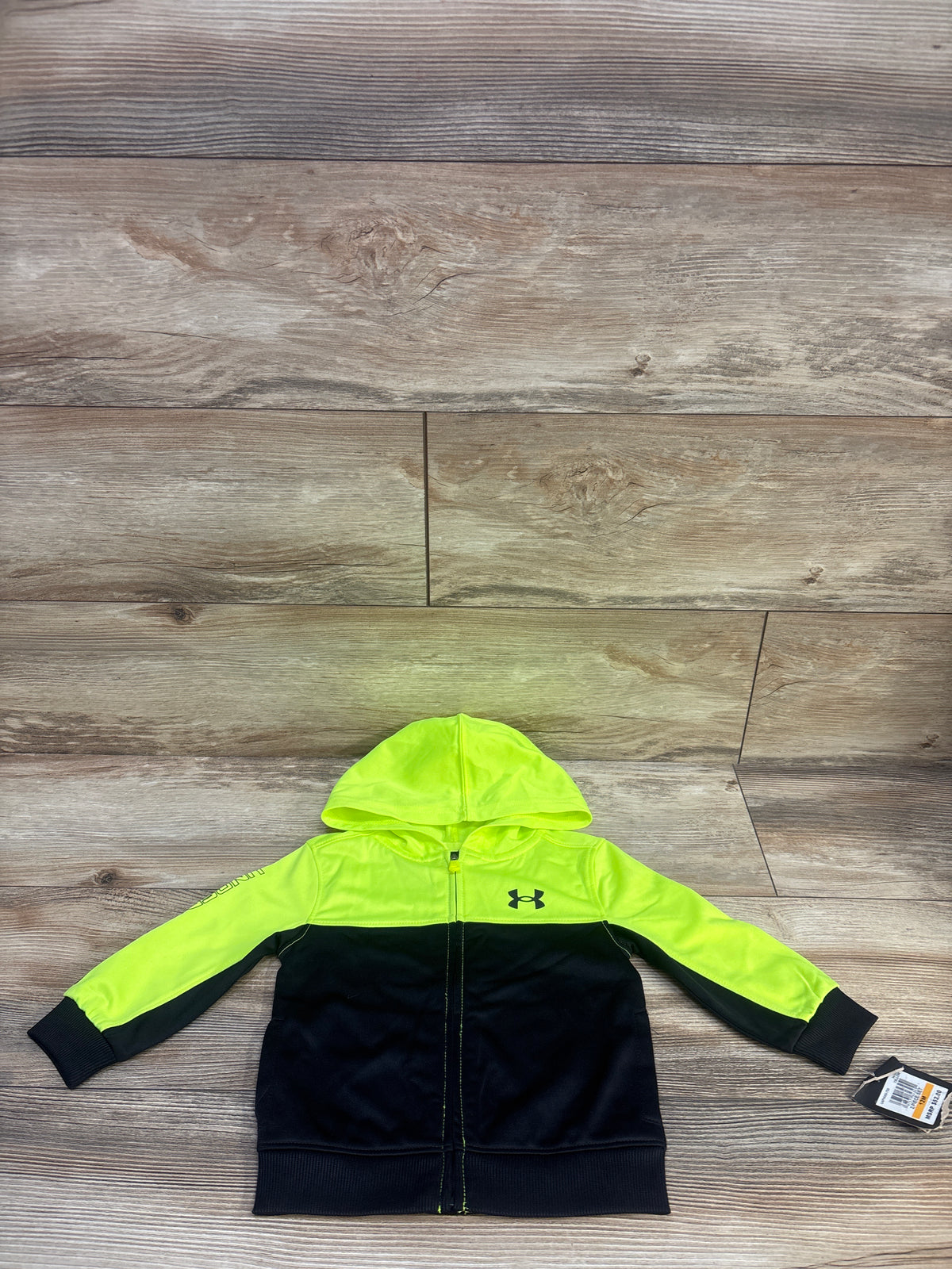 NEW Under Armour Hooded Full Zip Jacket Lime sz 12m