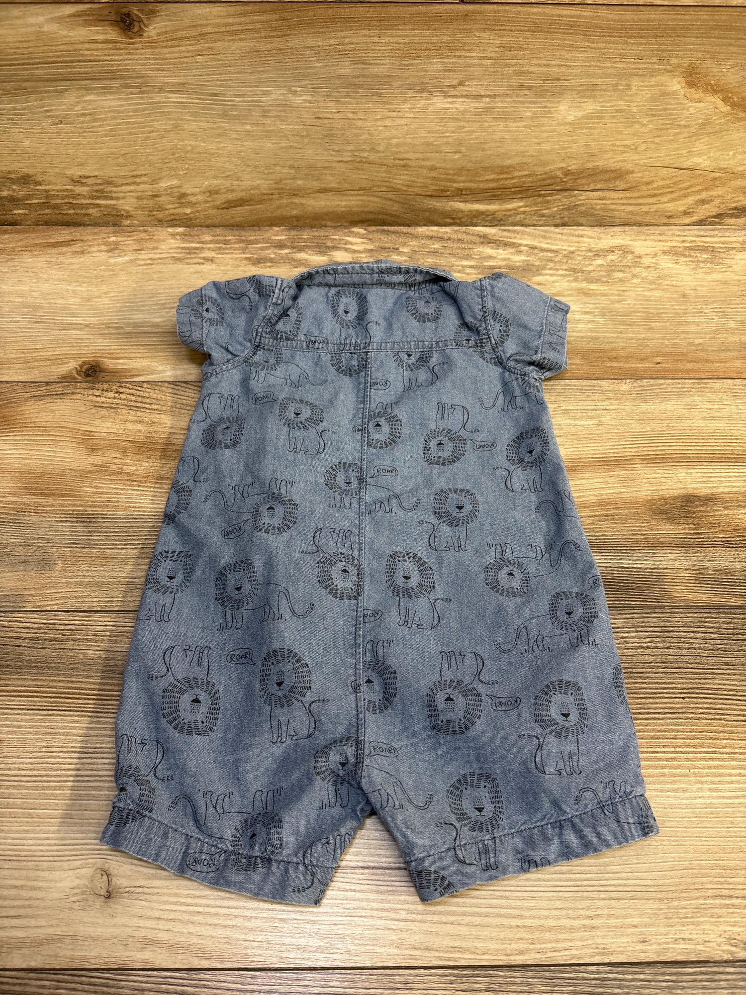 Carter's Chambray Polo Shortie Romper Blue sz 9m