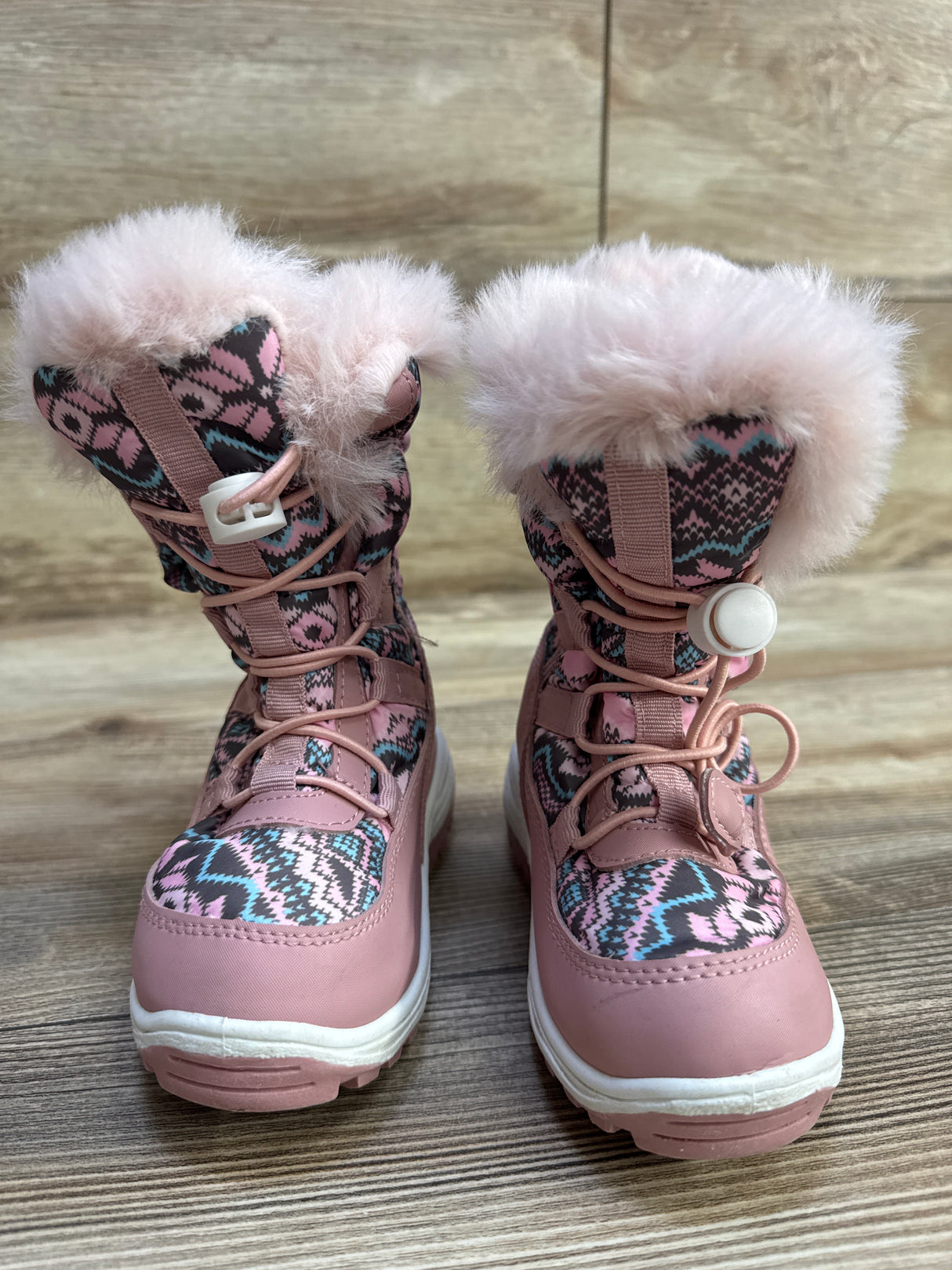 Nova Mountain Faux Fur Snow Boots Pink sz 7c